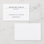 Minimalistisches Elegantes modernes Design Trendy Visitenkarte (Vorne/Hinten)