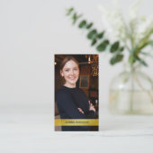 Minimalistisches elegantes modernes Metallic Gold  Visitenkarte (Stehend Vorderseite)