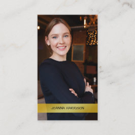 Minimalistisches elegantes modernes Metallic Gold  Visitenkarte