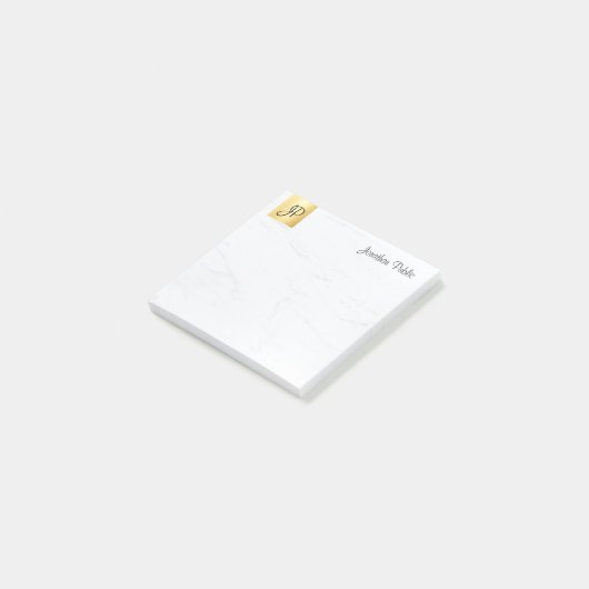 Minimalistisches elegantes modernes Template Gold Post-it Klebezettel (angewinkelt)