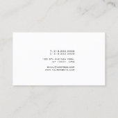 Minimalistisches Elegantes Modernes, trendig Schli Visitenkarte (Rückseite)