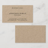 Minimalistisches elegantes, modernes, trendy Brown Visitenkarte (Vorne/Hinten)