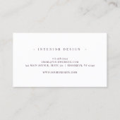 Minimalistisches elegantes Monogram Dark Maroon Re Visitenkarte (Rückseite)