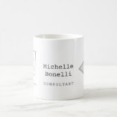 Minimalistisches elegantes Monogramm Kaffeetasse (Mittel)