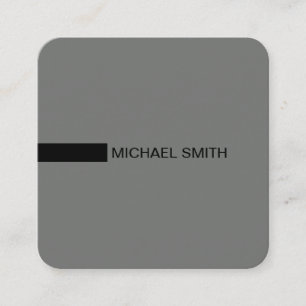 Minimalistisches Elegantes Nickel und Schwarz Quadratische Visitenkarte