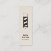 Minimalistisches, elegantes Papier Textur-Bartloch Mini Visitenkarte (Vorderseite)