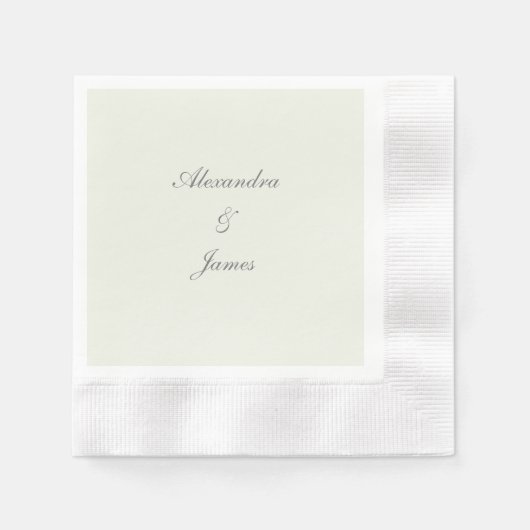 Minimalistisches elegantes Papiervorlage Napkin Serviette (Vorderseite)