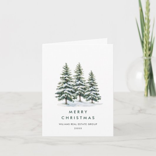 Minimalistisches Elegantes Pine Tree Weihnachten (Vorderseite)