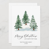 Minimalistisches Elegantes Pine Tree Weihnachten G (Vorne/Hinten)