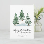 Minimalistisches Elegantes Pine Tree Weihnachten G (Stehend Vorderseite)
