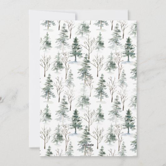 Minimalistisches Elegantes Pine Tree Weihnachten G (Rückseite)