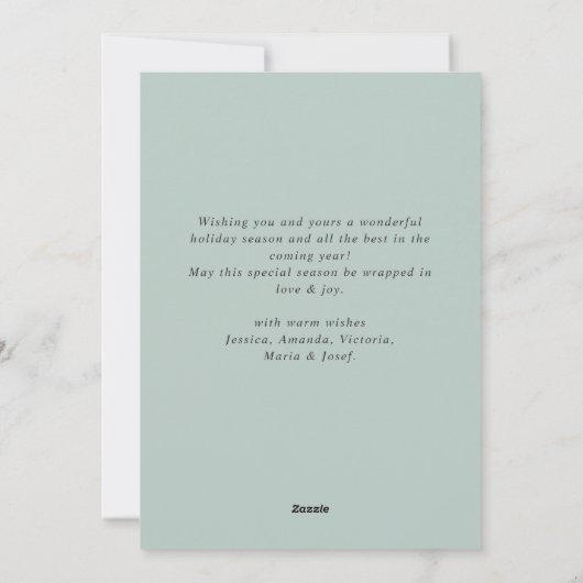 Minimalistisches Elegantes Pine Tree Weihnachten G (Rückseite)