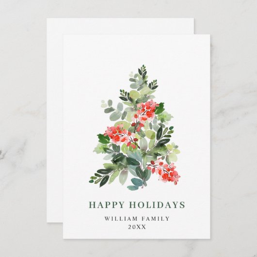 Minimalistisches Elegantes Pine Tree Weihnachten G (Vorne/Hinten)