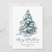 Minimalistisches Elegantes Pine Tree Weihnachten G (Vorderseite)