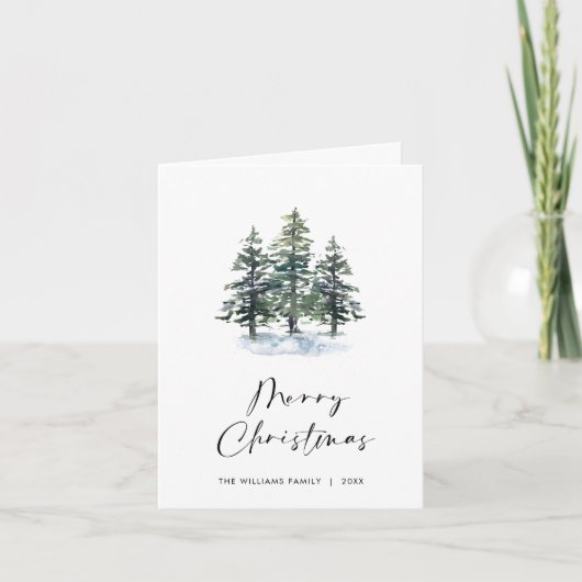 Minimalistisches Elegantes Pine Tree Weihnachten G (Vorderseite)