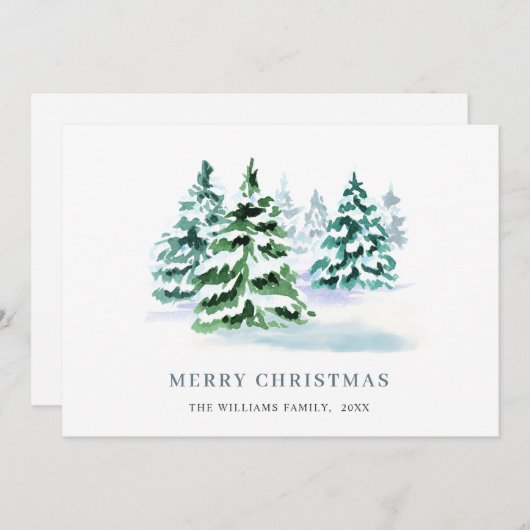 Minimalistisches Elegantes Pine Tree Weihnachten G (Vorne/Hinten)