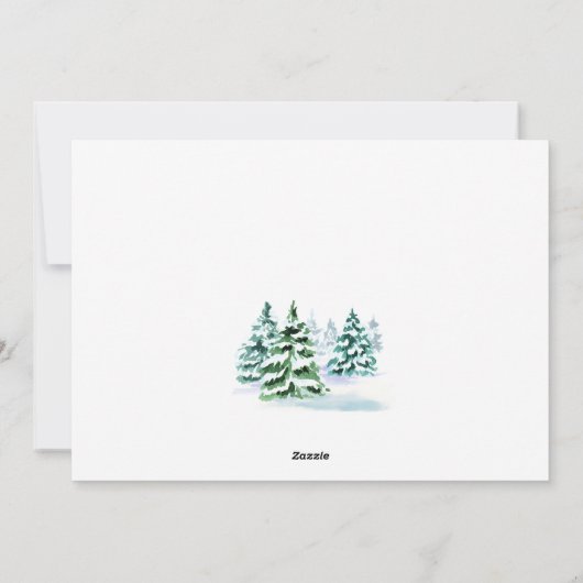 Minimalistisches Elegantes Pine Tree Weihnachten G (Rückseite)