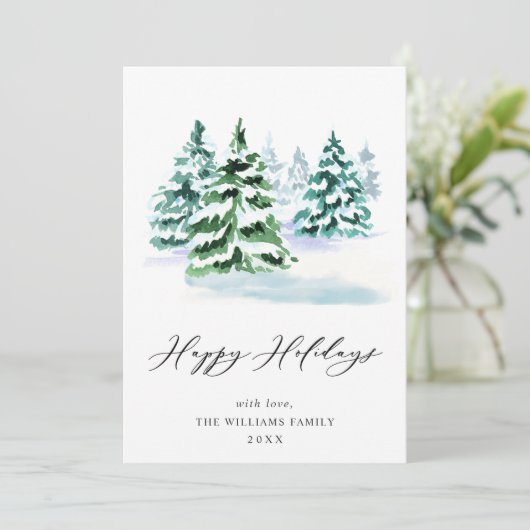 Minimalistisches Elegantes Pine Tree Weihnachten G (Stehend Vorderseite)