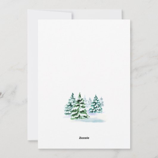 Minimalistisches Elegantes Pine Tree Weihnachten G (Rückseite)