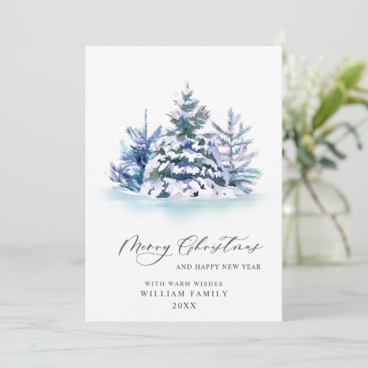 Minimalistisches Elegantes Pine Tree Weihnachten G (Stehend Vorderseite)