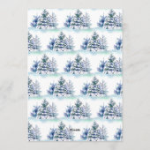 Minimalistisches Elegantes Pine Tree Weihnachten G (Rückseite)