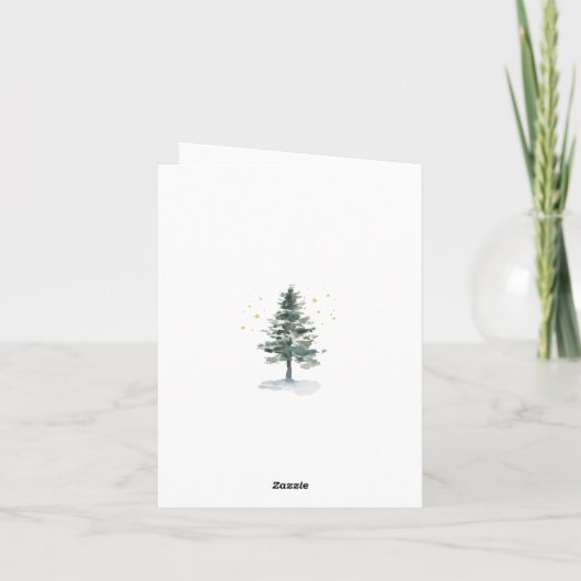 Minimalistisches Elegantes Pine Tree Weihnachten G (Rückseite)