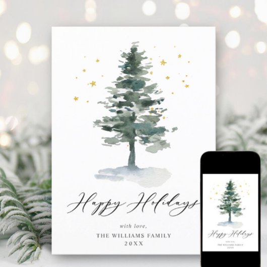 Minimalistisches Elegantes Pine Tree Weihnachten G