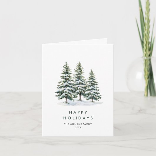 Minimalistisches Elegantes Pine Tree Weihnachten G (Vorderseite)