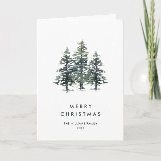 Minimalistisches Elegantes Pine Tree Weihnachten G (Vorderseite)