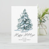 Minimalistisches Elegantes Pine Tree Weihnachten G (Stehend Vorderseite)