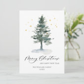 Minimalistisches Elegantes Pine Tree Weihnachten G (Stehend Vorderseite)