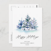 Minimalistisches Elegantes Pine Tree Weihnachten G Postkarte (Vorne/Hinten)