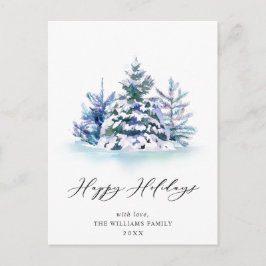 Minimalistisches Elegantes Pine Tree Weihnachten G Postkarte