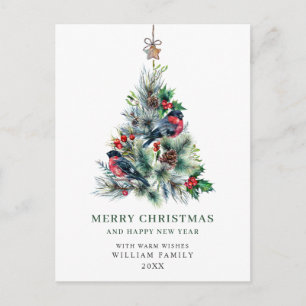 Minimalistisches Elegantes Pine Tree Weihnachten G Postkarte