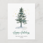 Minimalistisches Elegantes Pine Tree Weihnachten G Postkarte (Vorderseite)