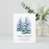 Minimalistisches Elegantes Pine Tree Weihnachten G Postkarte (Stehend Vorderseite)
