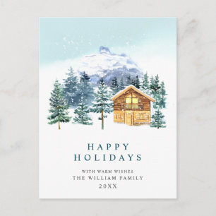 Minimalistisches Elegantes Pine Tree Weihnachten G Postkarte