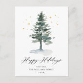 Minimalistisches Elegantes Pine Tree Weihnachten G Postkarte (Vorderseite)