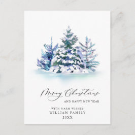 Minimalistisches Elegantes Pine Tree Weihnachten G Postkarte