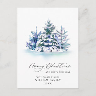 Minimalistisches Elegantes Pine Tree Weihnachten G Postkarte