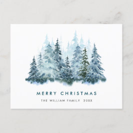 Minimalistisches Elegantes Pine Tree Weihnachten G Postkarte