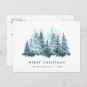 Minimalistisches Elegantes Pine Tree Weihnachten G Postkarte (Vorne/Hinten)