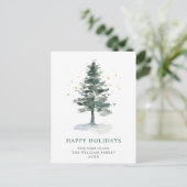 Minimalistisches Elegantes Pine Tree Weihnachten G Postkarte (Stehend Vorderseite)