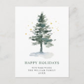 Minimalistisches Elegantes Pine Tree Weihnachten G Postkarte (Vorderseite)