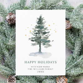 Minimalistisches Elegantes Pine Tree Weihnachten G Postkarte