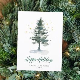 Minimalistisches Elegantes Pine Tree Weihnachten G Postkarte