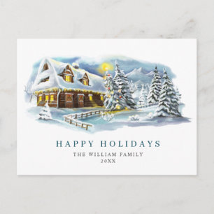 Minimalistisches Elegantes Pine Tree Weihnachten G Postkarte
