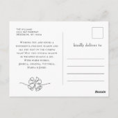 Minimalistisches Elegantes Pine Tree Weihnachten G Postkarte (Rückseite)