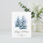 Minimalistisches Elegantes Pine Tree Weihnachten G Postkarte (Stehend Vorderseite)