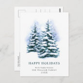 Minimalistisches Elegantes Pine Tree Weihnachten G Postkarte (Vorne/Hinten)